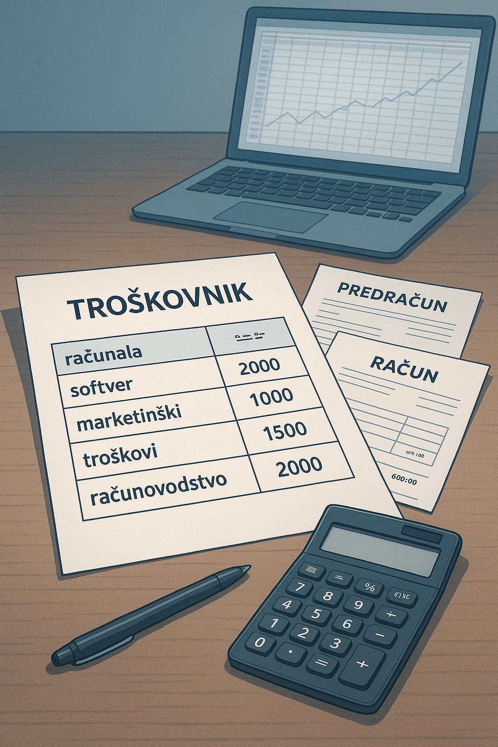 Troškovnik za poslovni plan za samozapošljavanje