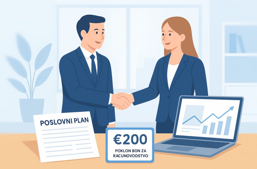 Poklon bon 200 EUR za računovodstvo uz poslovni plan